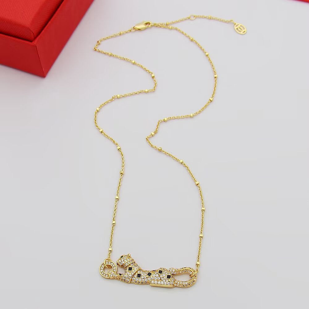 [Stellar Jewelry]PANTHERE PAVED DIAMOND NECKLACE