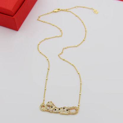 [Stellar Jewelry]PANTHERE PAVED DIAMOND NECKLACE