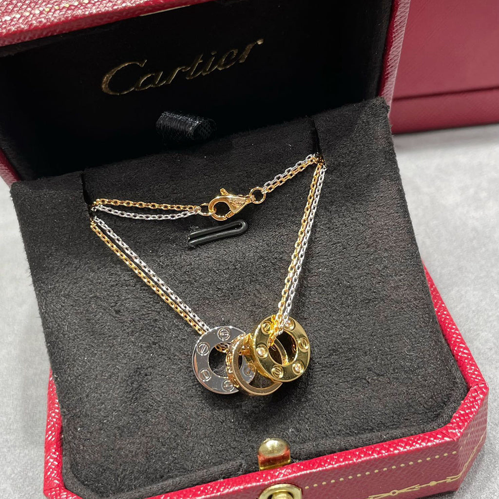 [Stellar Jewelry]LOVE 6 DIAMOND PENDANT NECKLACE