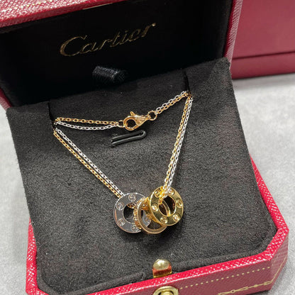 [Stellar Jewelry]LOVE 6 DIAMOND PENDANT NECKLACE