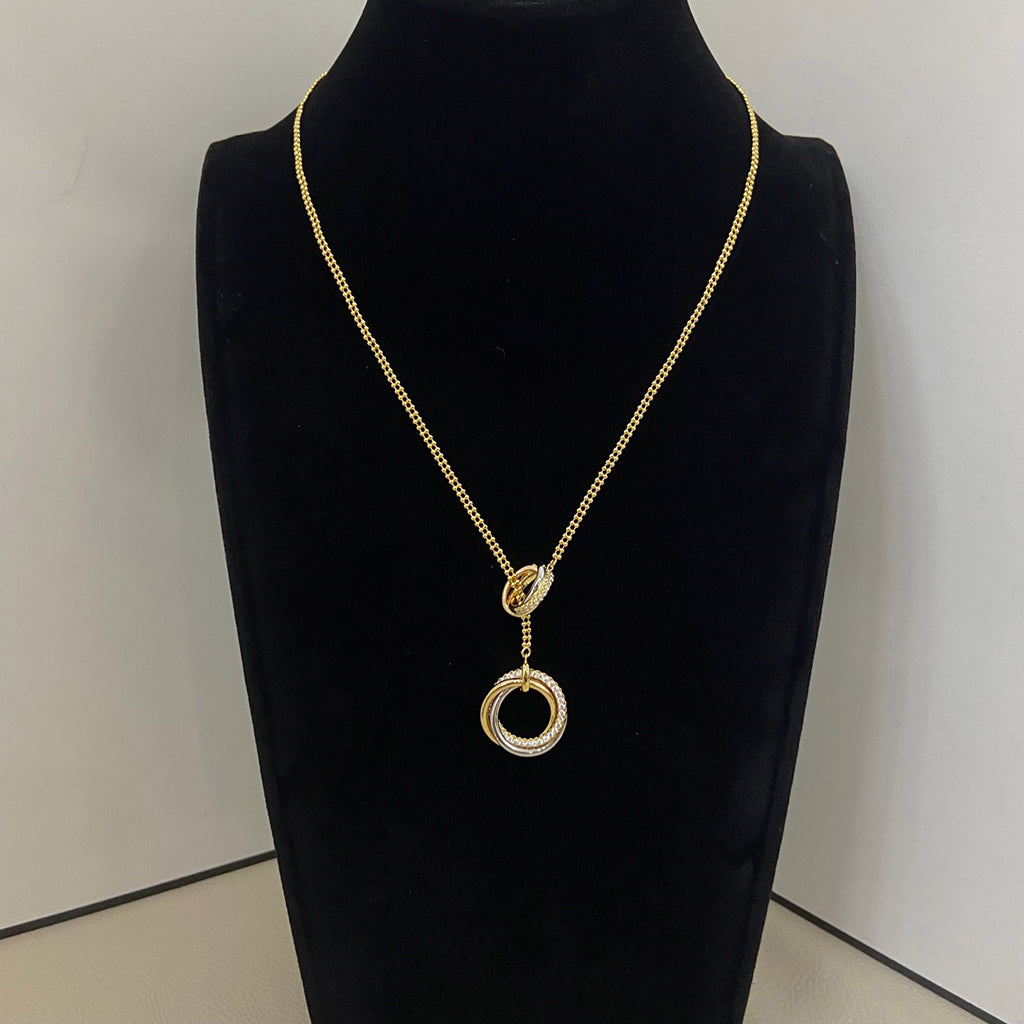 [Stellar Jewelry]TRINITY DIAMONDS NECKLACE