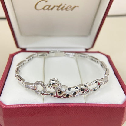 [Stellar Jewelry]PANTHERE HALF DIAMOND ON CHAIN BRACELET