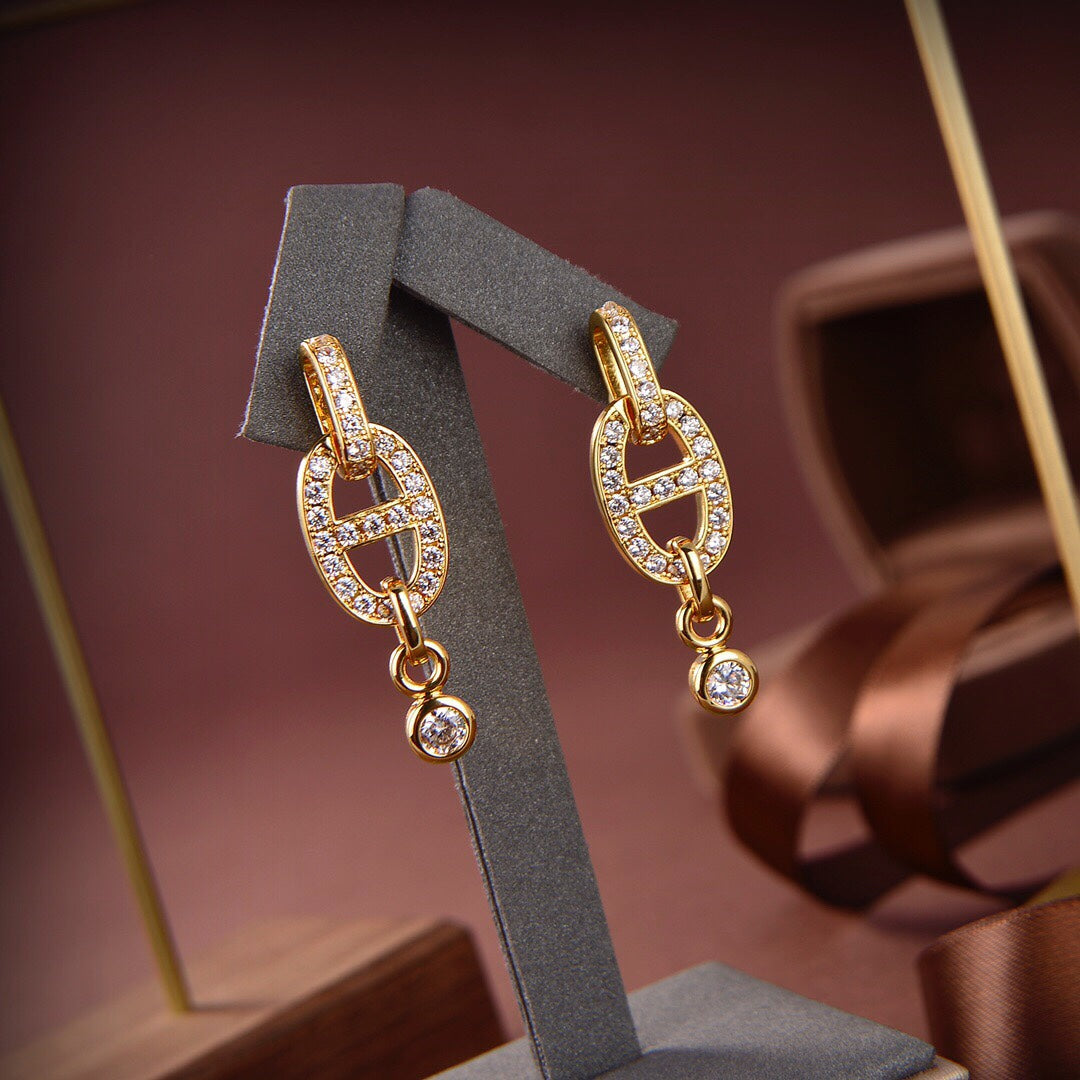 [Stellar Jewelry]HM CHAINE DIAMOND EARRINGS