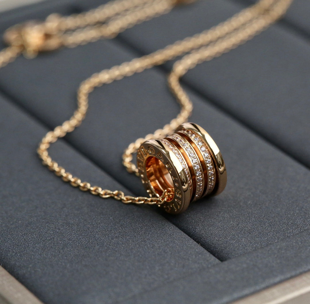 [Stellar Jewelry]ZERO 1 PINK GOLD DIAMOND NECKLACE