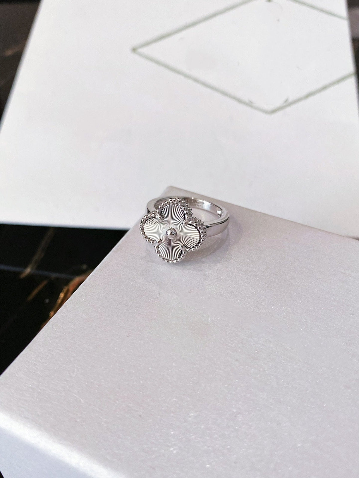 [Stellar Jewelry]CLOVER SILVER RING