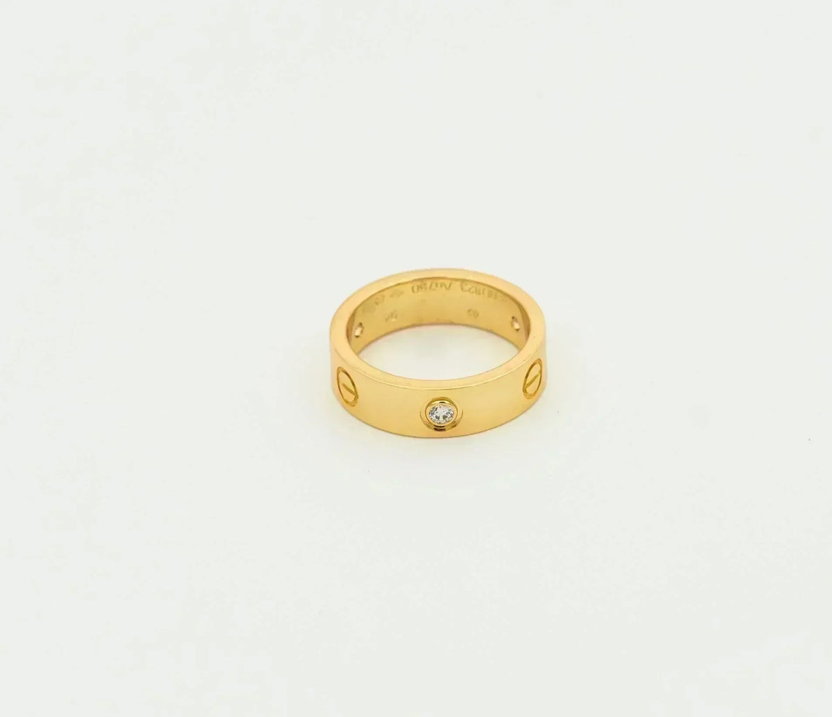 [Stellar Jewelry]LOVE RING 5.5MM 3 DIAMONDS GOLD