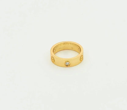 [Stellar Jewelry]LOVE RING 5.5MM 3 DIAMONDS GOLD
