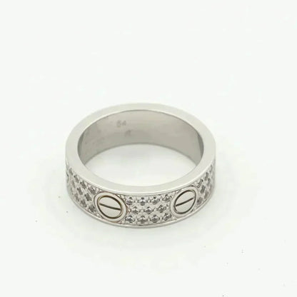 [Stellar Jewelry]LOVE RING 5.5MM DIAMONDS PAVED