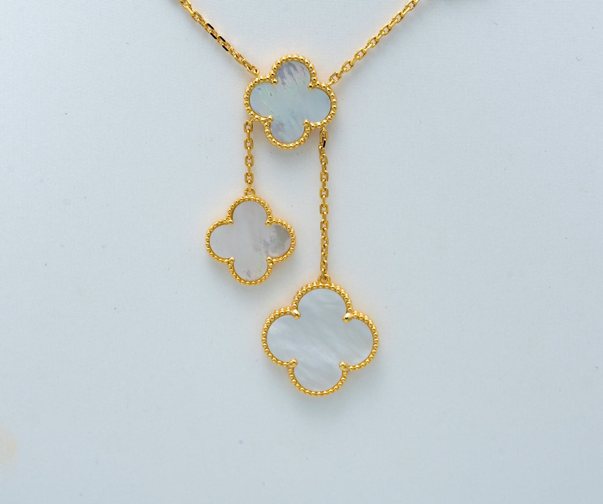 [Stellar Jewelry]CLOVER MOTHER OF PEARL NECKLACE 6 MOTIF