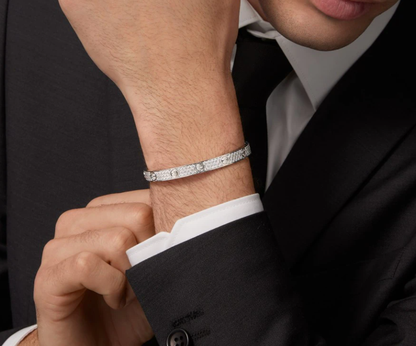 [Stellar Jewelry]NEW-LOVE-6.1MM-Width Diamond-Studded Bracelet