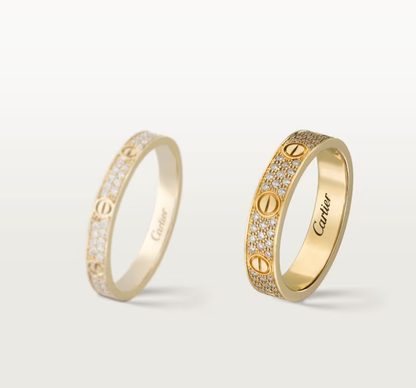 [Stellar Jewelry]LOVE RING 4mm-wide full-diamond ring GOLD