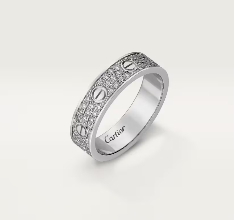 [Stellar Jewelry]LOVE RING 4mm-wide full-diamond ring silver