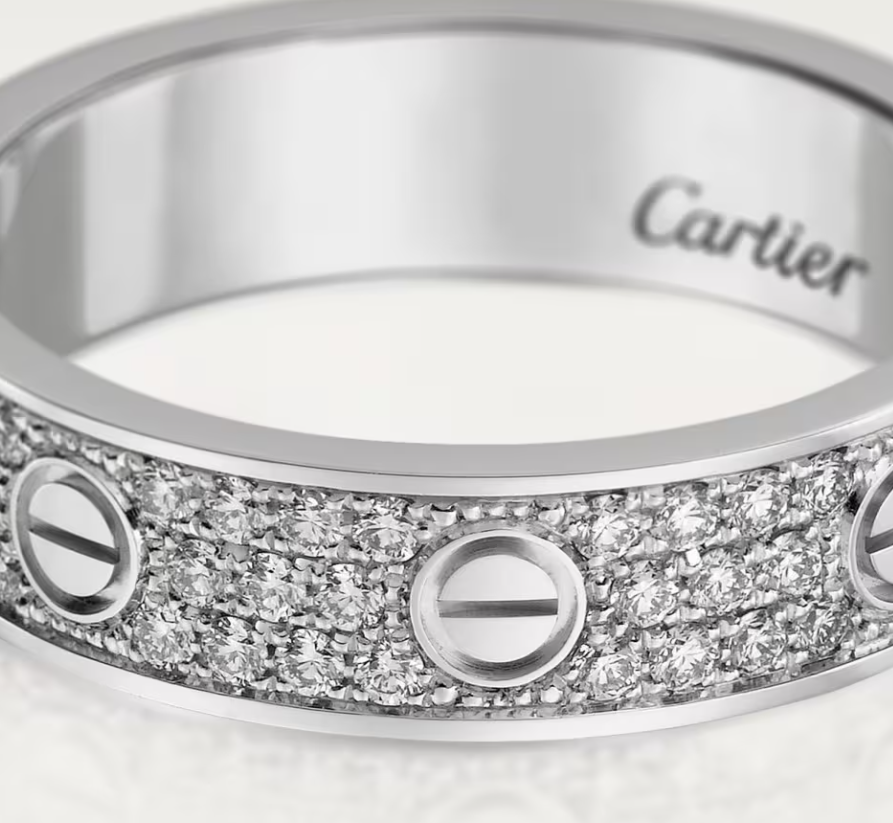 [Stellar Jewelry]LOVE RING 4mm-wide full-diamond ring silver