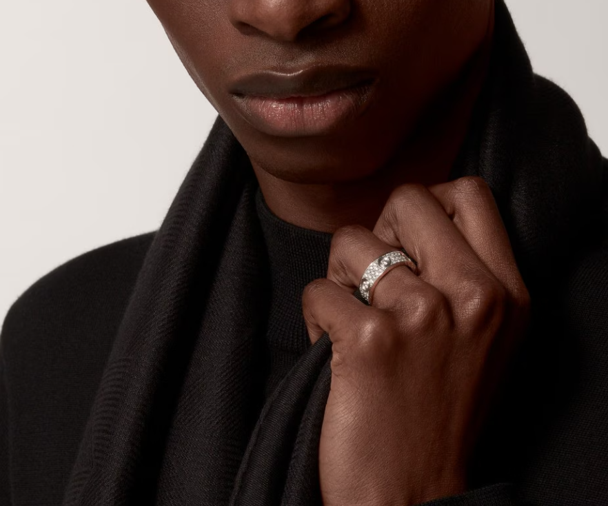 [Stellar Jewelry]LOVE RING 6.5MM Full Diamond, 6 Major Diamonds Silver