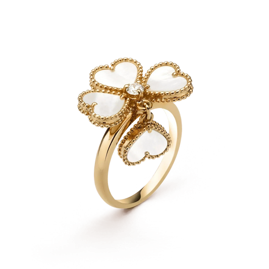 [Stellar Jewelry]SWEET CLOVER WHITE MOP RING
