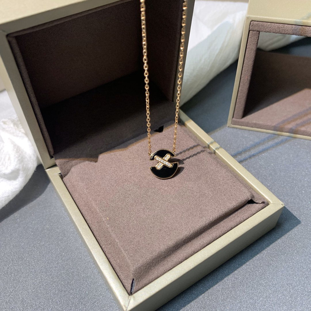 [Stellar Jewelry]JEUX DE PINK GOLD DIAMOND NECKLACE