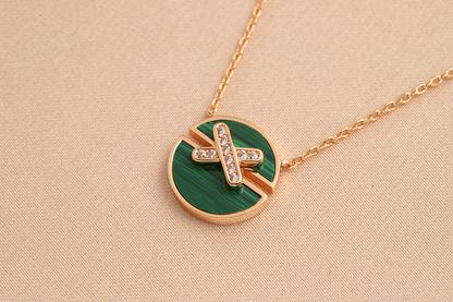[Stellar Jewelry]JEUX DE PINK GOLD DIAMOND NECKLACE