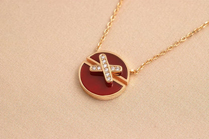 [Stellar Jewelry]JEUX DE ROSE GOLD DIAMOND NECKLACE