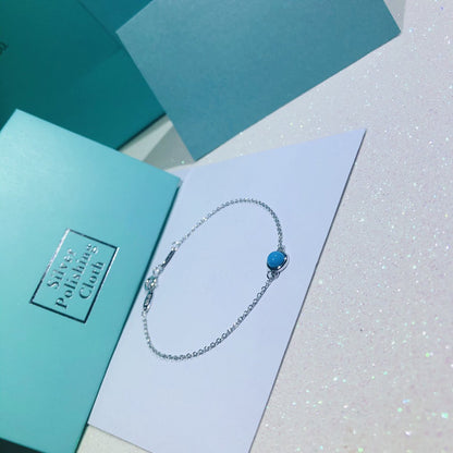 [Stellar jewels]YARD TURQUOISE NECKLACE SILVER