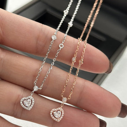 [Stellar Jewelry]JOY HEART DIAMOND NECKLACE