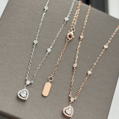 [Stellar Jewelry]JOY HEART DIAMOND NECKLACE