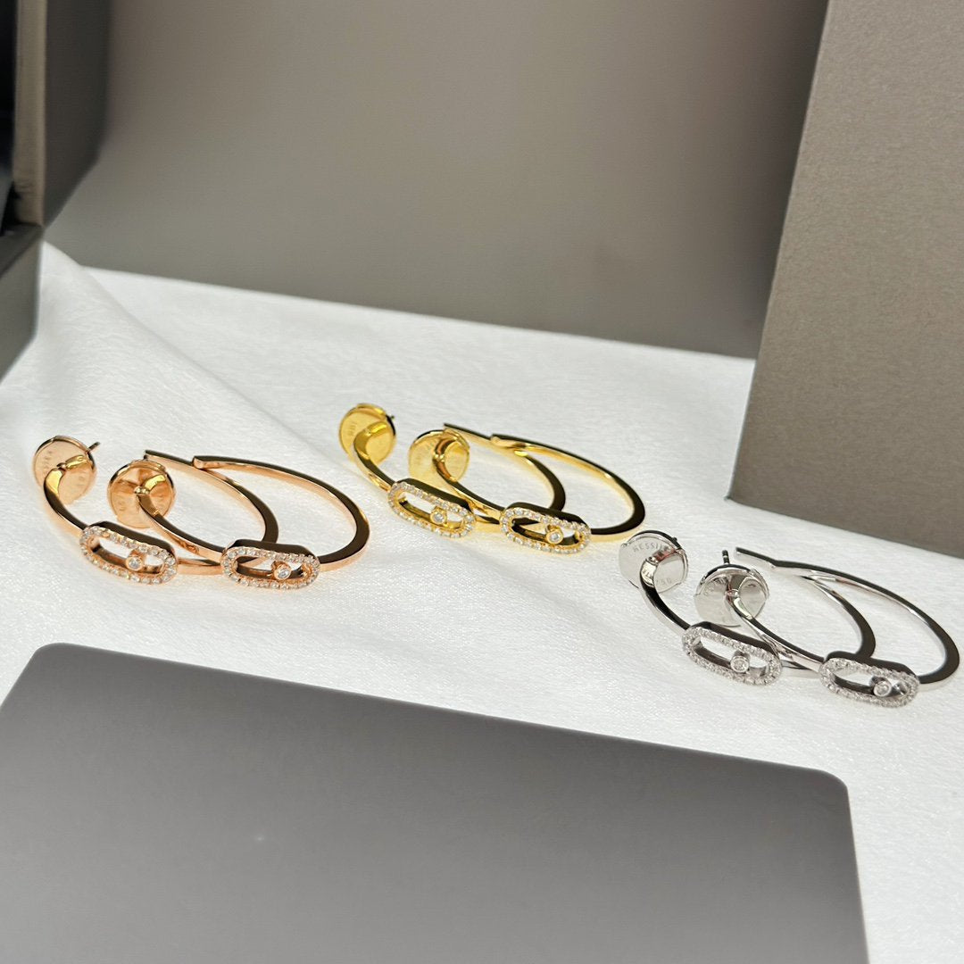 [Stellar Jewelry]CREOLES MOVE UNO PM DIAMOND EARRINGS