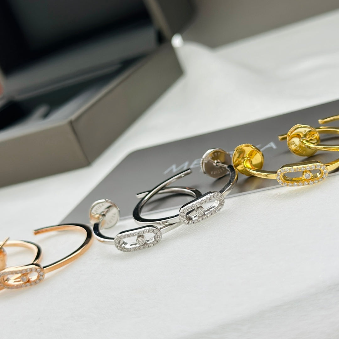 [Stellar Jewelry]CREOLES MOVE UNO PM DIAMOND EARRINGS
