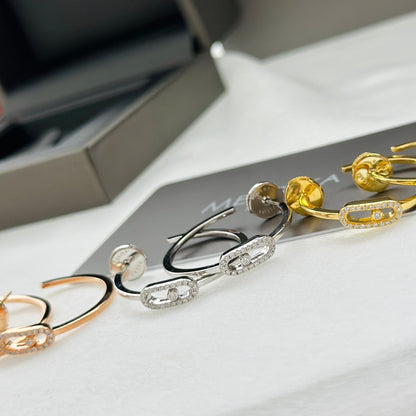 [Stellar Jewelry]CREOLES MOVE UNO PM DIAMOND EARRINGS