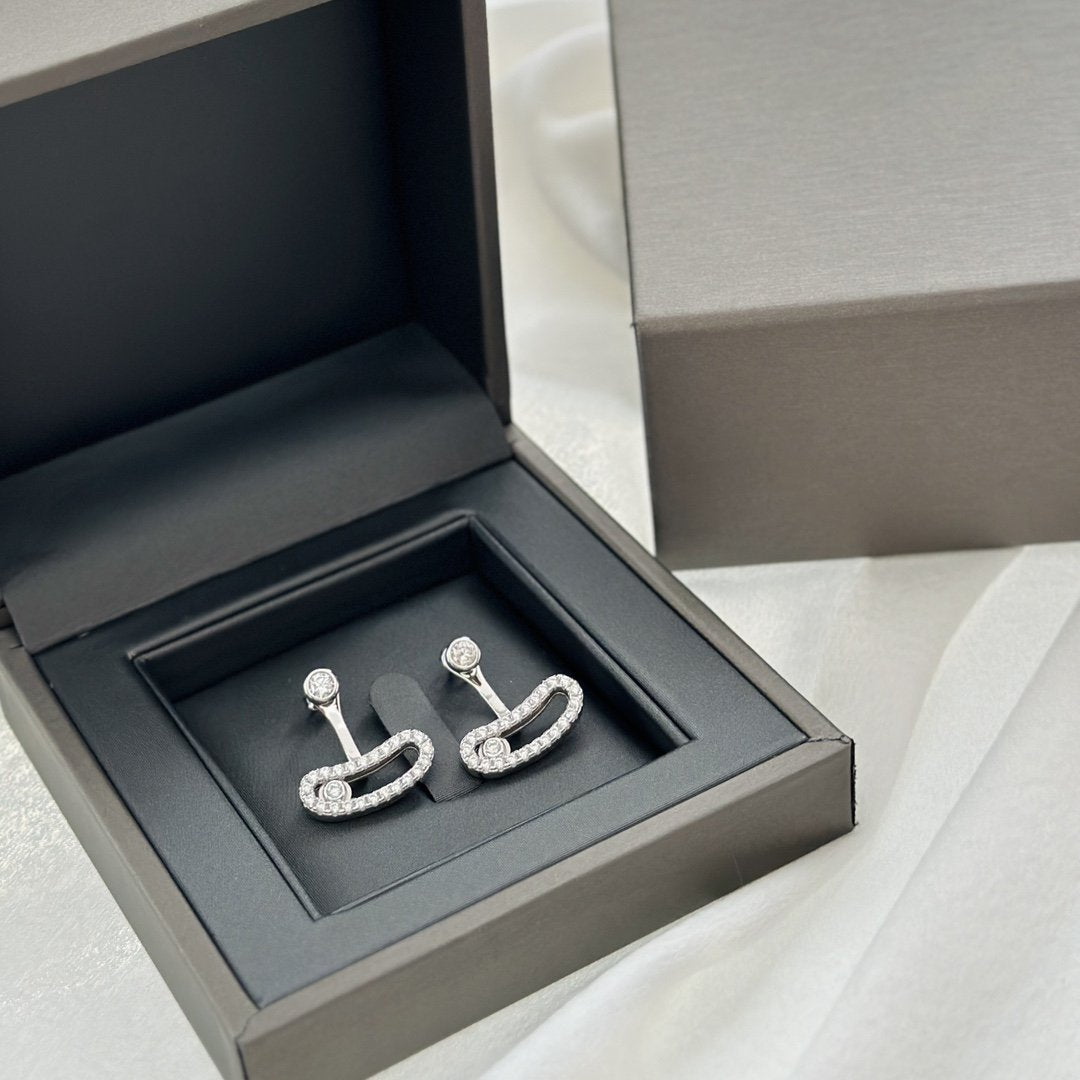 [Stellar Jewelry]MOVE UNO SILVER DIAMOND EARRINGS