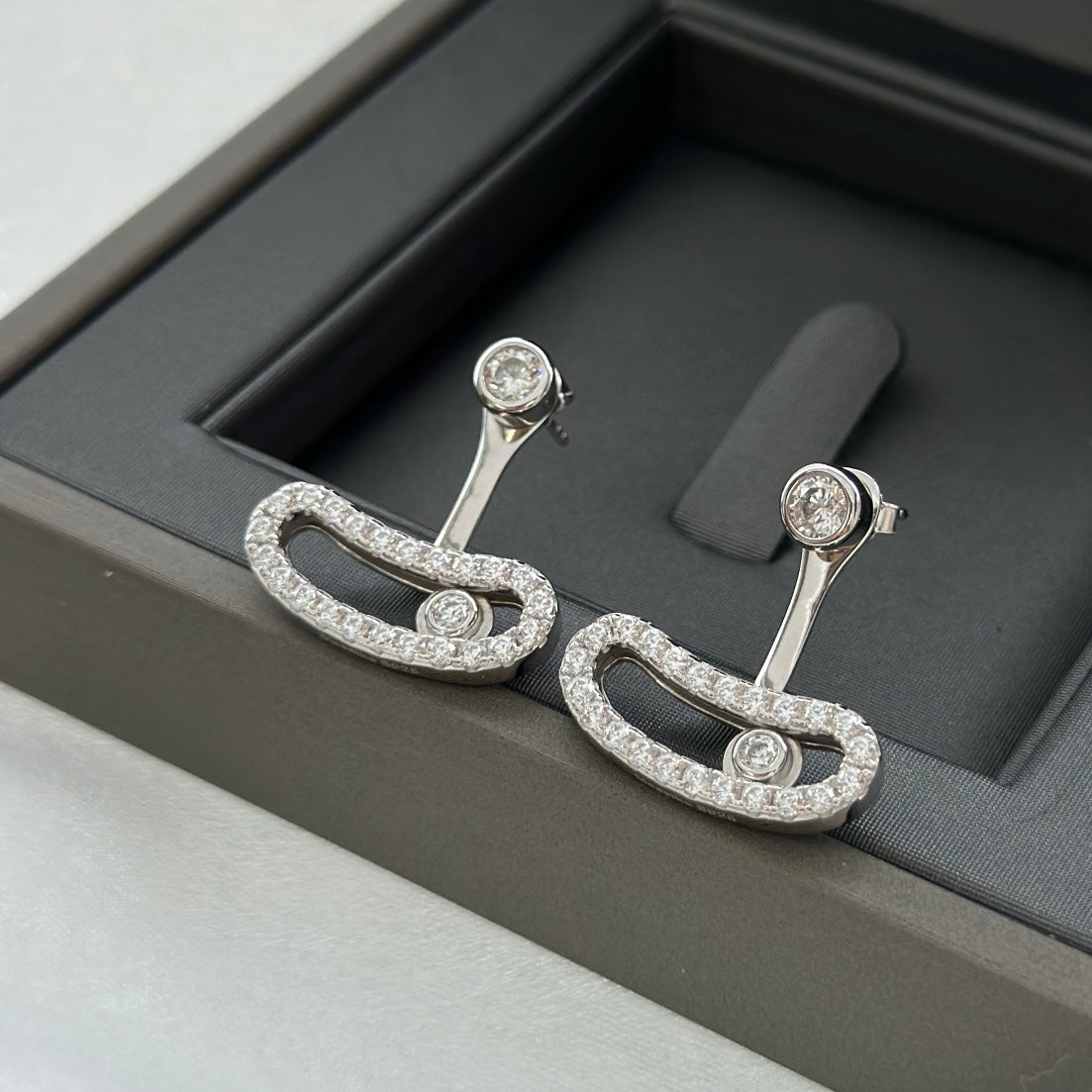[Stellar Jewelry]MOVE UNO SILVER DIAMOND EARRINGS