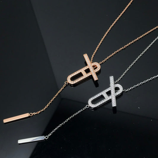 [Stellar Jewelry]HM NECKLACE PLATINUM ROSE GOLD DIAMOND