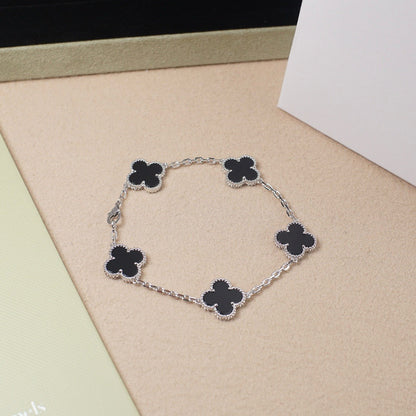 [Stellar Jewelry] CLOVER 5 MOTIF ONYXS BRACELET COLLECTION