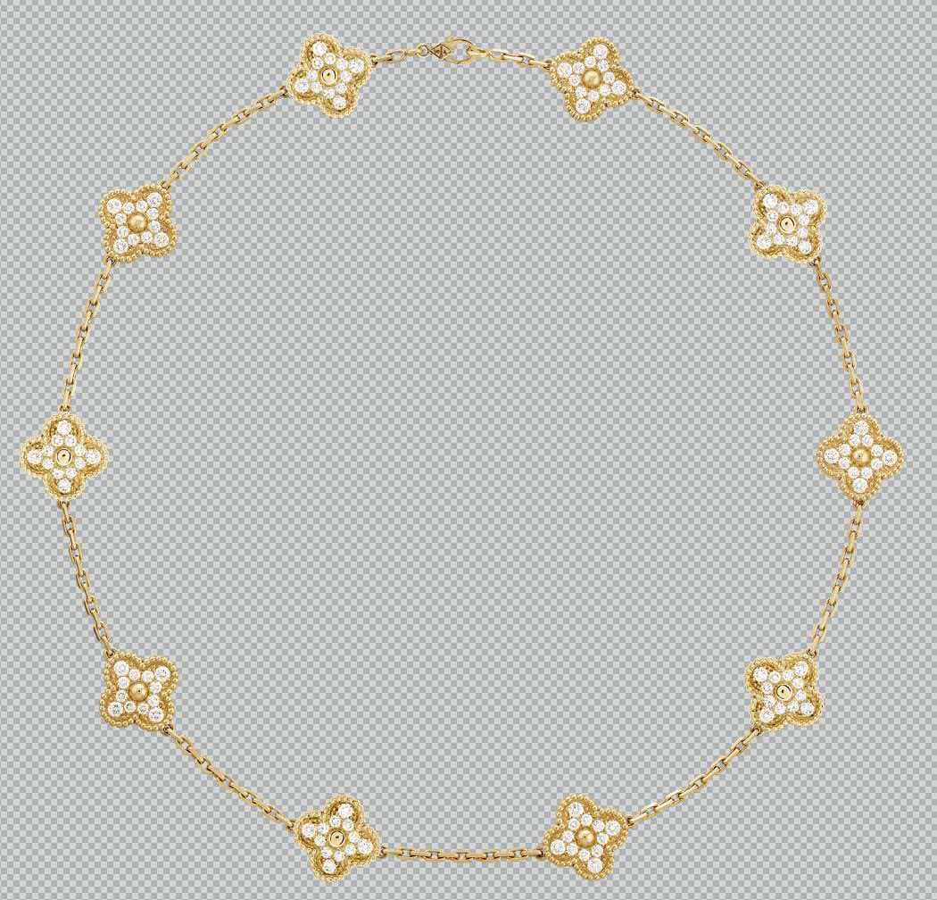 [Stellar Jewelry Jewelry]CLOVER 10 MOTIFS  Gold Diamond  NECKLACE
