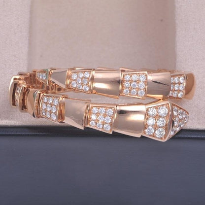 [Stellar Jewelry]SERPENTI WIDE BRACELET PINK GOLD DIAMOND