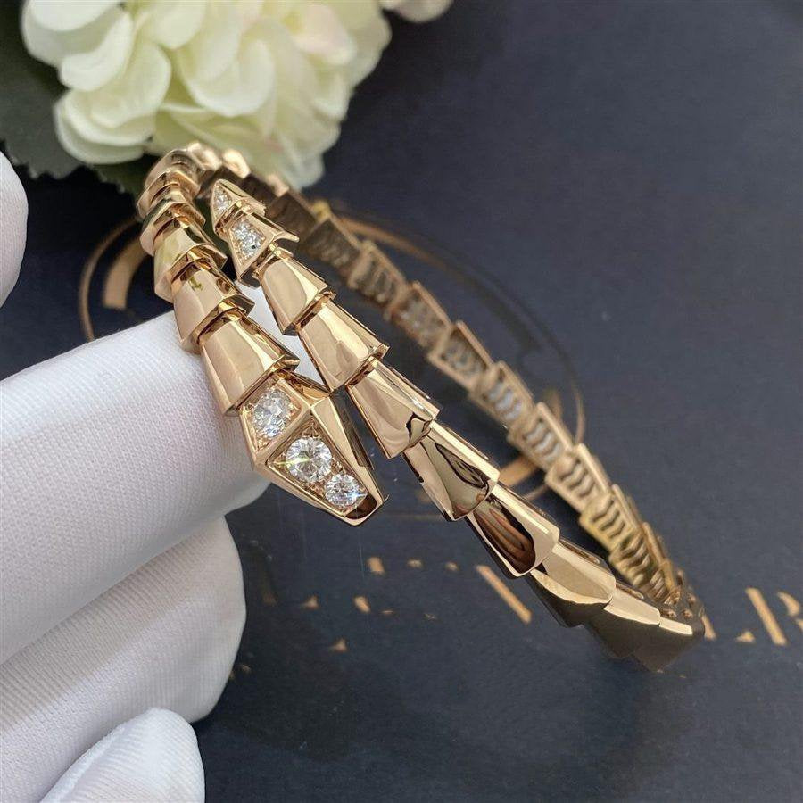 [Stellar Jewelry]SERPENTI BRACELET DIAMONDS PINK GOLD