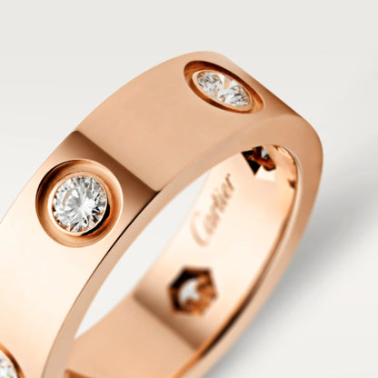 [Stellar Jewelry]LOVE 5.5MM 6 DIAMOND RING