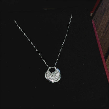 [Stellar Jewelry]AMULETTE SILVER FULL DIAMOND NECKLACE