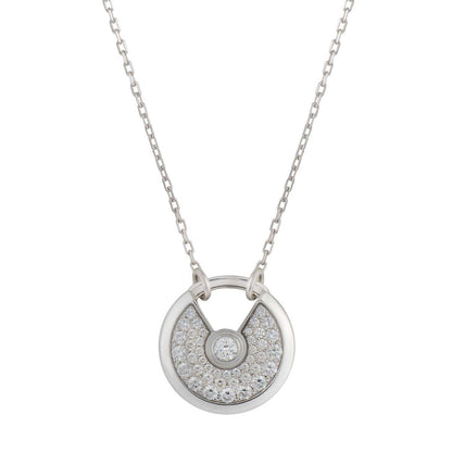 [Stellar Jewelry]AMULETTE SILVER FULL DIAMOND NECKLACE