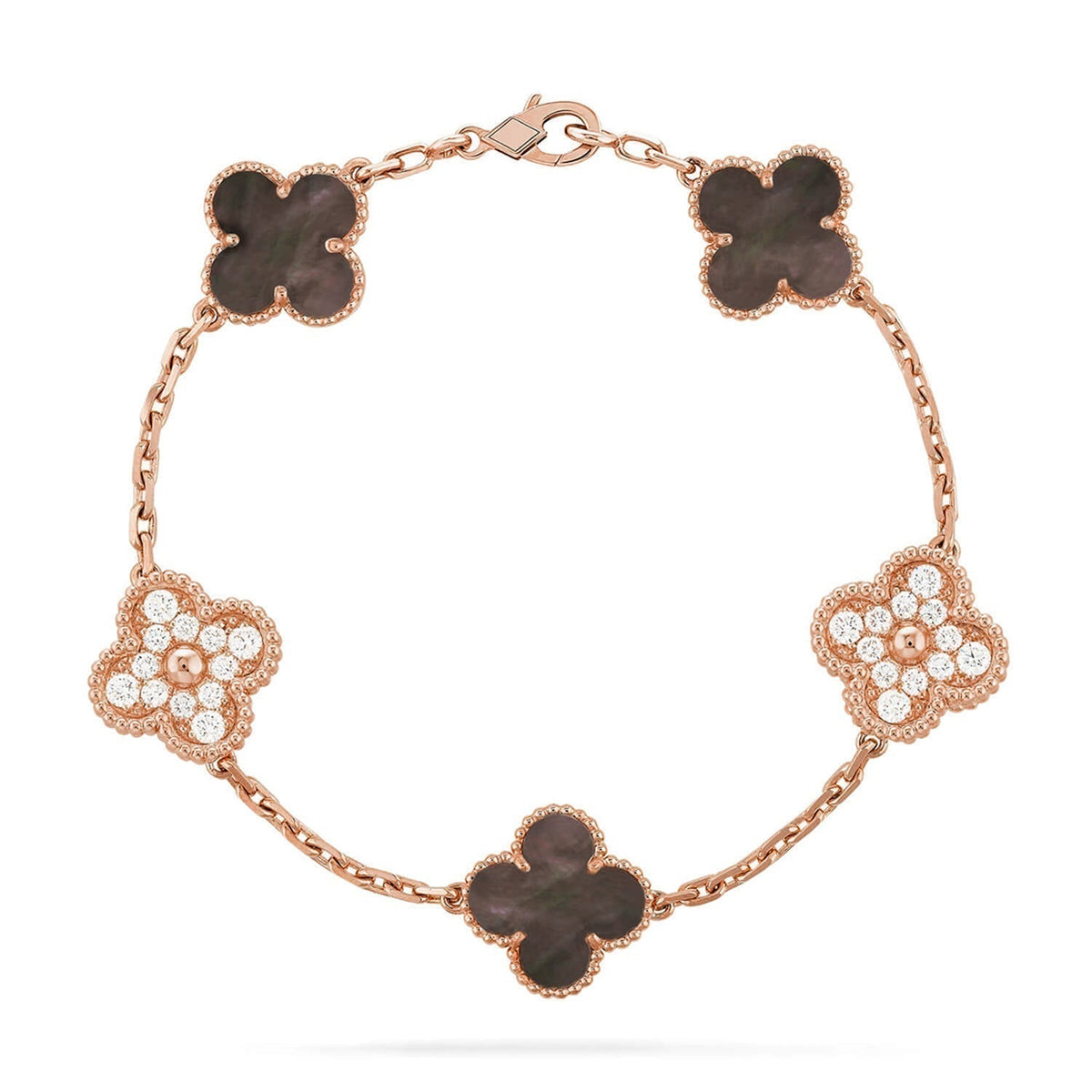 [Stellar Jewelry] CLOVER 5 MOTIF GRAY MOP BRACELET COLLECTION