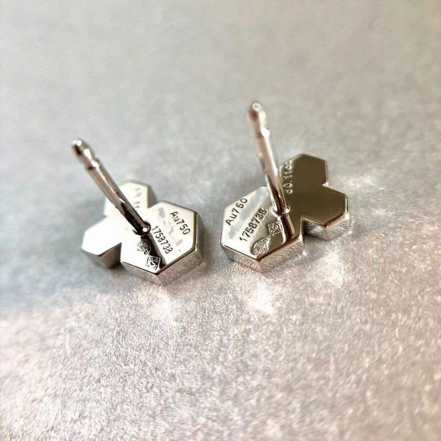 [Stellar Jewelry]BEE LOVE SILVER DIAMOND EARRINGS