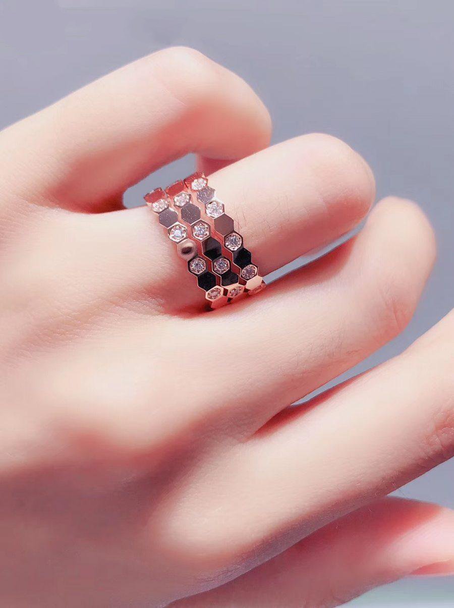 [Stellar Jewelry]BEE LOVE RING PINK GOLD DIAMOND