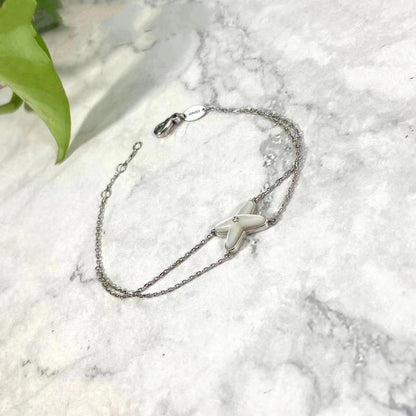 [Stellar Jewelry]JEUX BRACELET WHITE MOP SILVER 1 DIAMOND