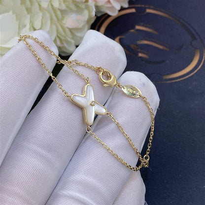 [Stellar Jewelry]JEUX BRACELET WHITE MOP GOLD 1 DIAMOND