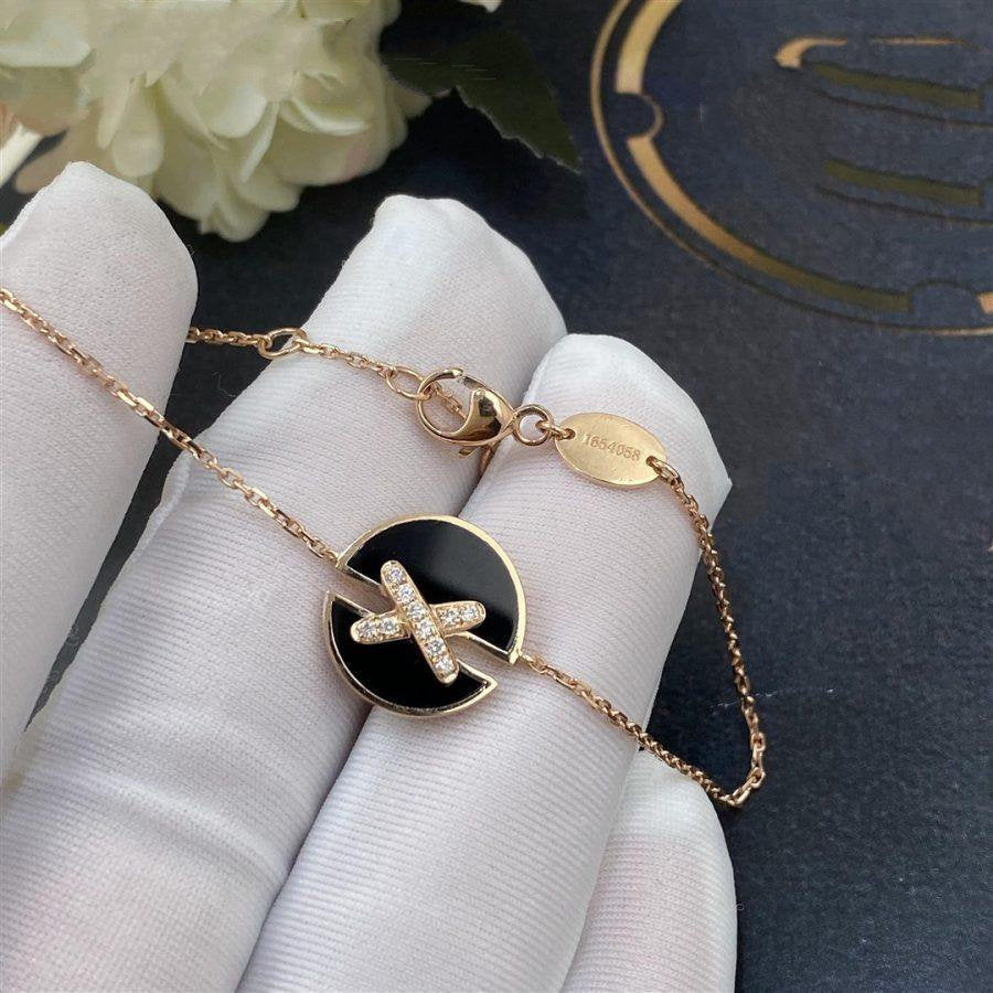 [Stellar Jewelry]JEUX DE BRACELET ONYX PINK GOLD DIAMOND