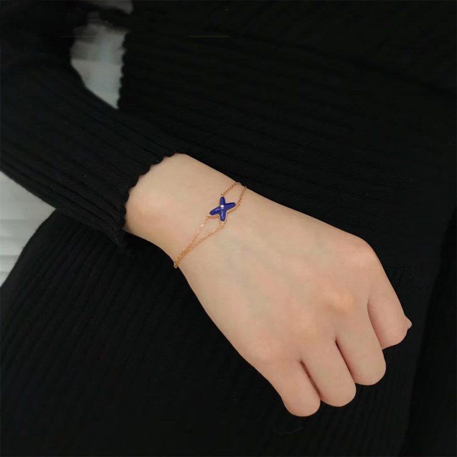 [Stellar Jewelry]Hollow Design Four-Leaf Clover Flower Shape Ring
