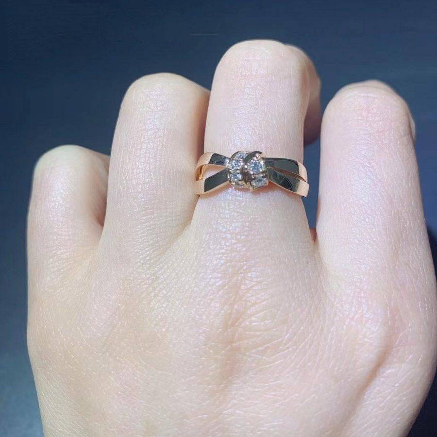 [Stellar Jewelry]LIENS RING PINK GOLD DIAMOND