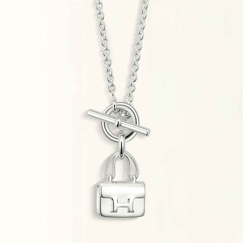 [Stellar Jewelry]POP H PEDANT SILVER NECKLACE