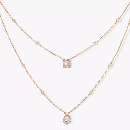 [Stellar Jewelry]Diamond Necklace My Twin 2 Rows