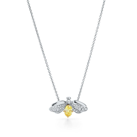 [Stellar jewels]PAPER FLOWERS YELLOW DIAMOND FIREFLY PENDANT