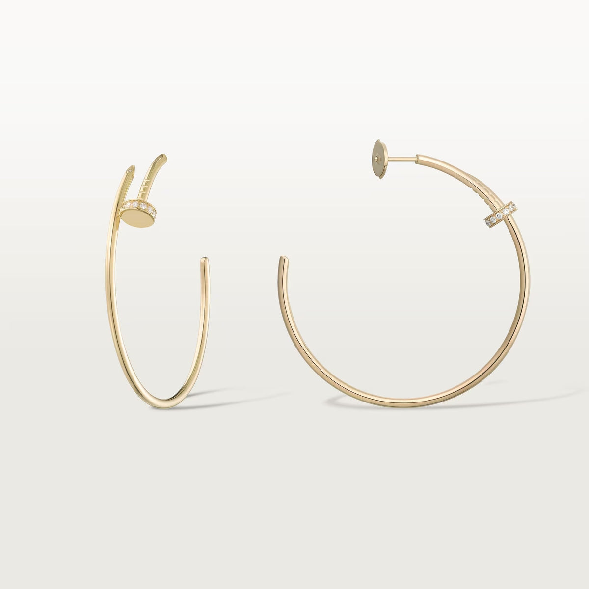 [Stellar Jewelry]JUSTE HALF DIAMOND LARGE EARRINGS